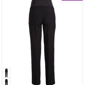 Black Over-Belly Maternity Straight-Leg Pants - XL